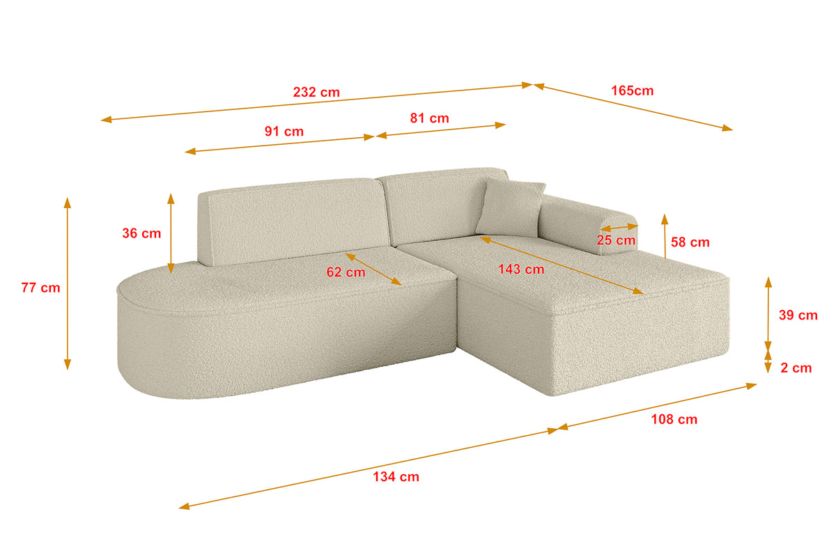 Narożnik IREA-L1-v3 Bouclé