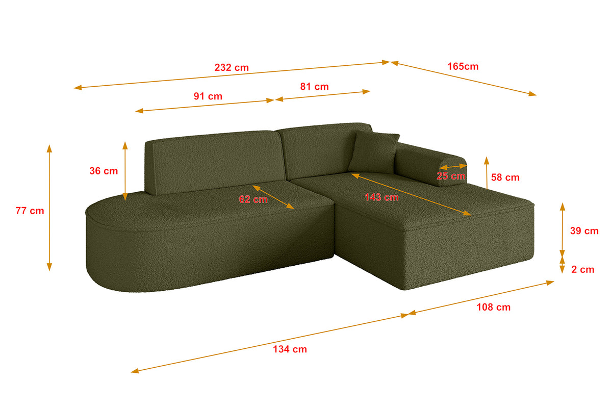 Narożnik IREA-L1-v3 Bouclé