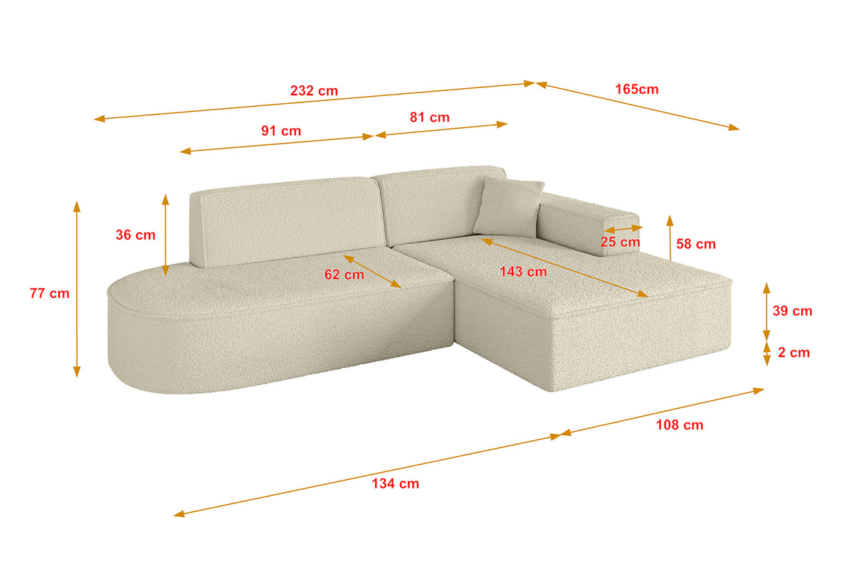 Narożnik IREA-L1-v4 Bouclé