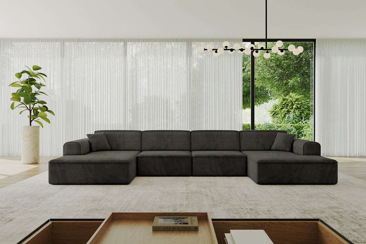 Wohnlandschaft IREA-U2-v3 Samt