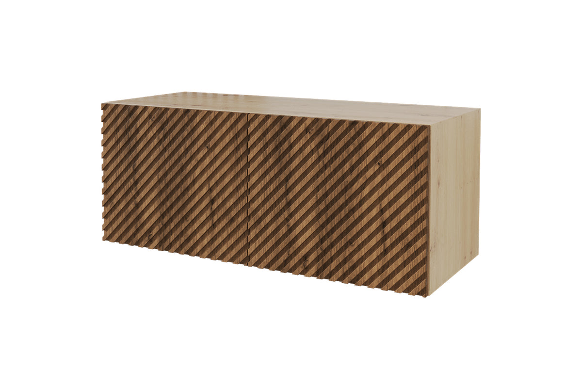 Szafka RTV ZENO, Dąb Artisan/Katania / 100 cm / Wiszący