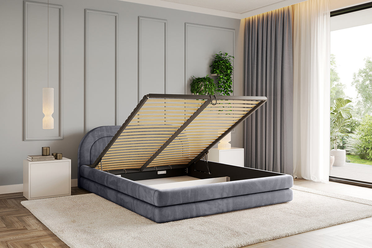 Łóżko tapicerowane LERIS-v1 welur