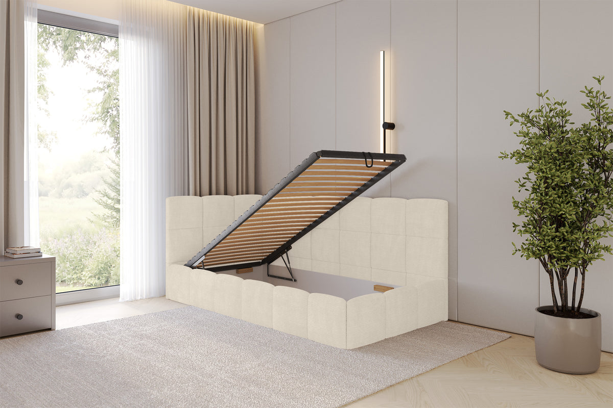 Łóżko młodzieżowe LIVY sztruks prawostronne