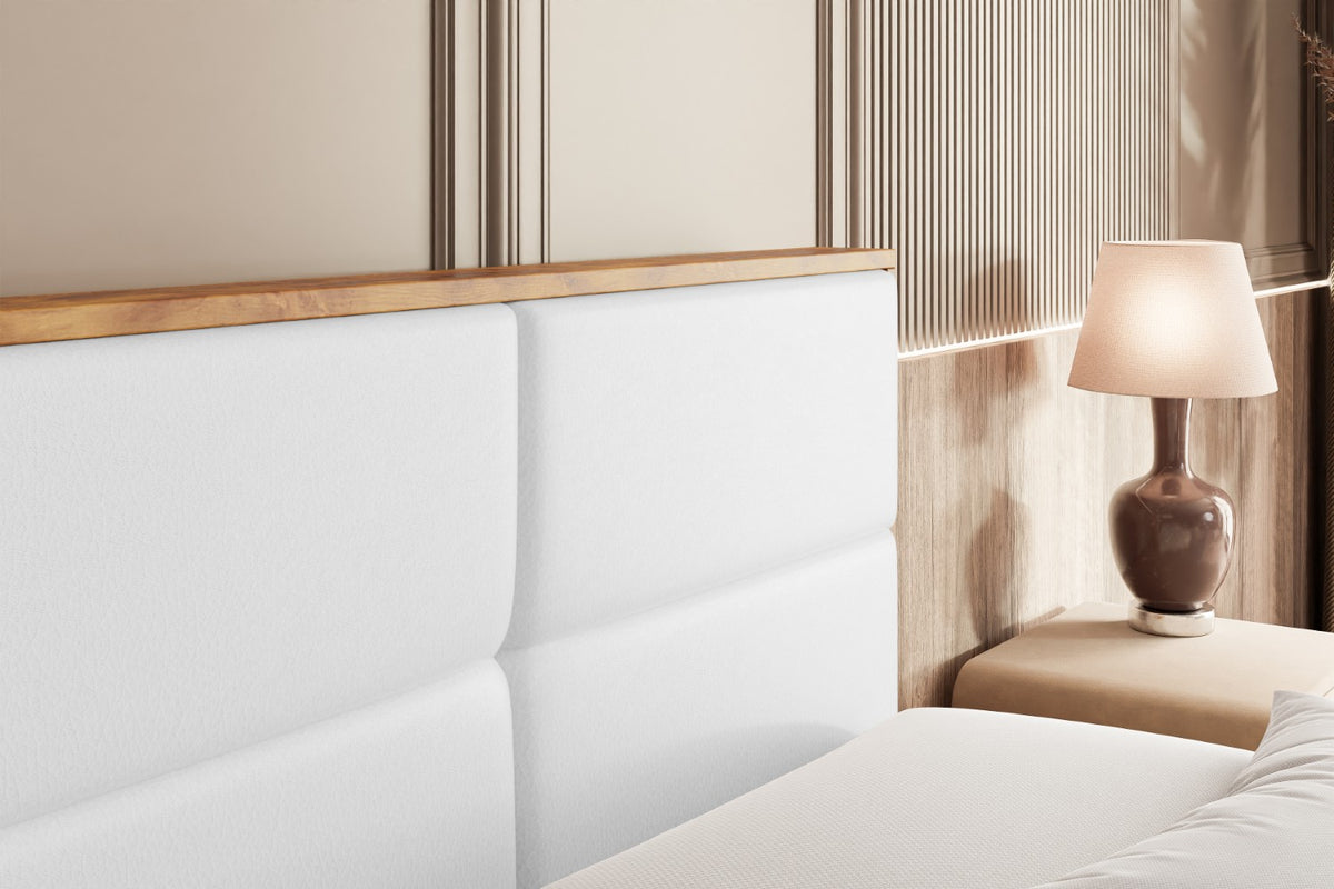Łóżko boxspring LOLLI1-Z ekoskóra