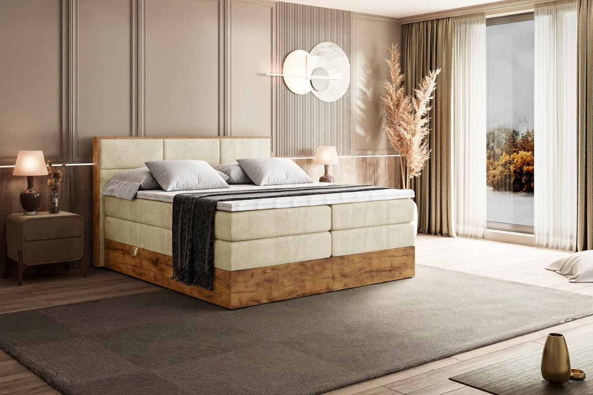 Łóżko kontynentalne LOLLI1 KING welur