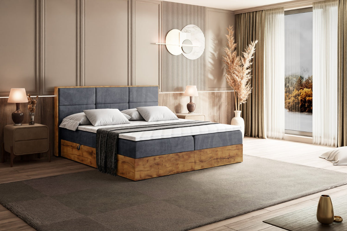 Łóżko boxspring LOLLI 1 welur