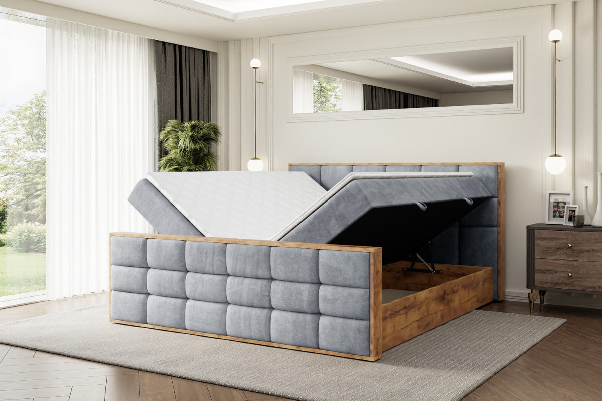 Łóżko boxspring LOLLI2-Z welur