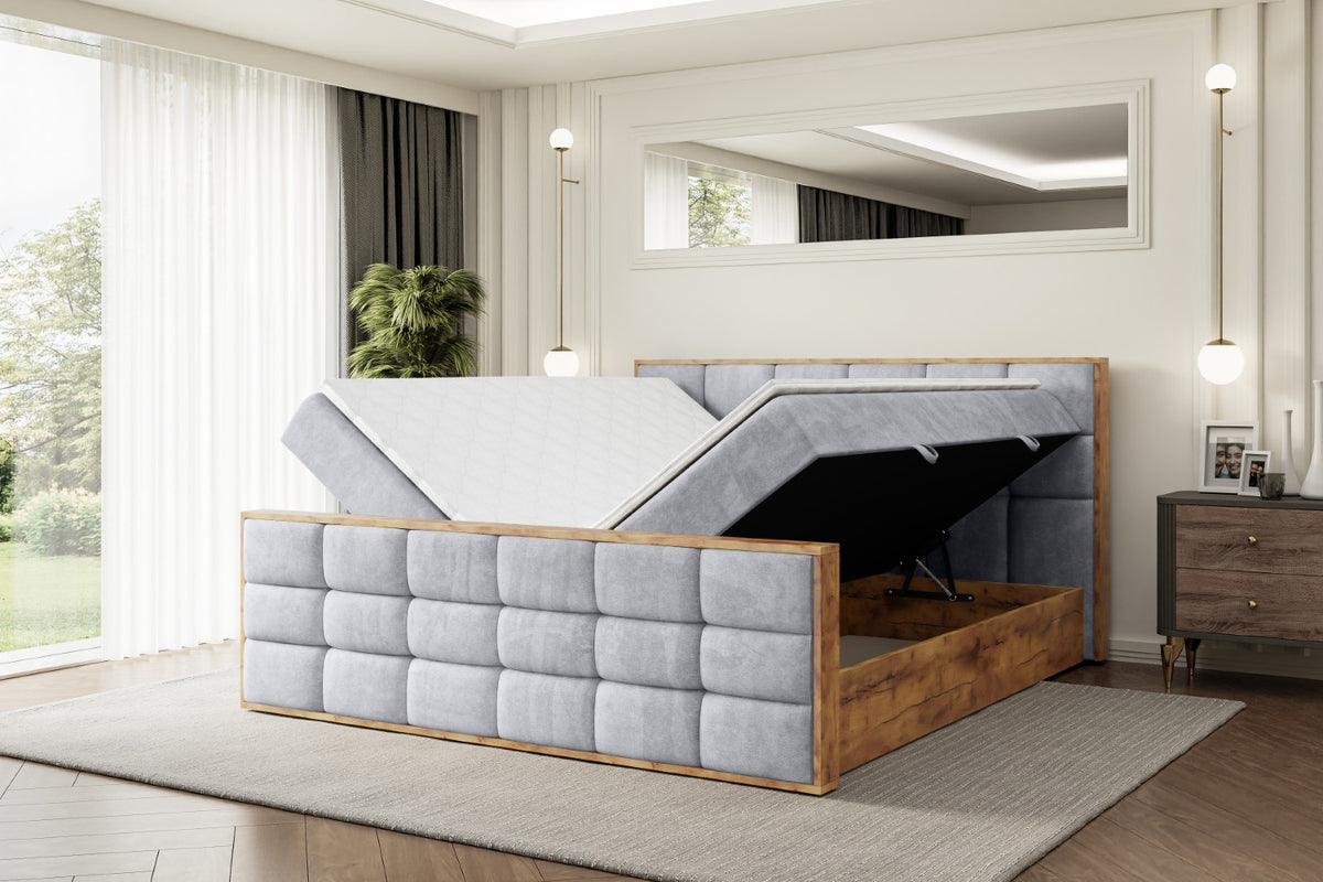 Łóżko boxspring LOLLI2-Z welur