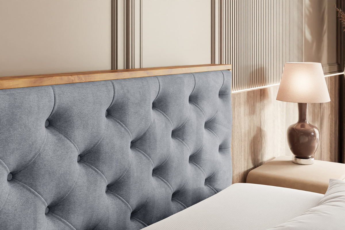 Łóżko boxspring LOLLI3-Z welur