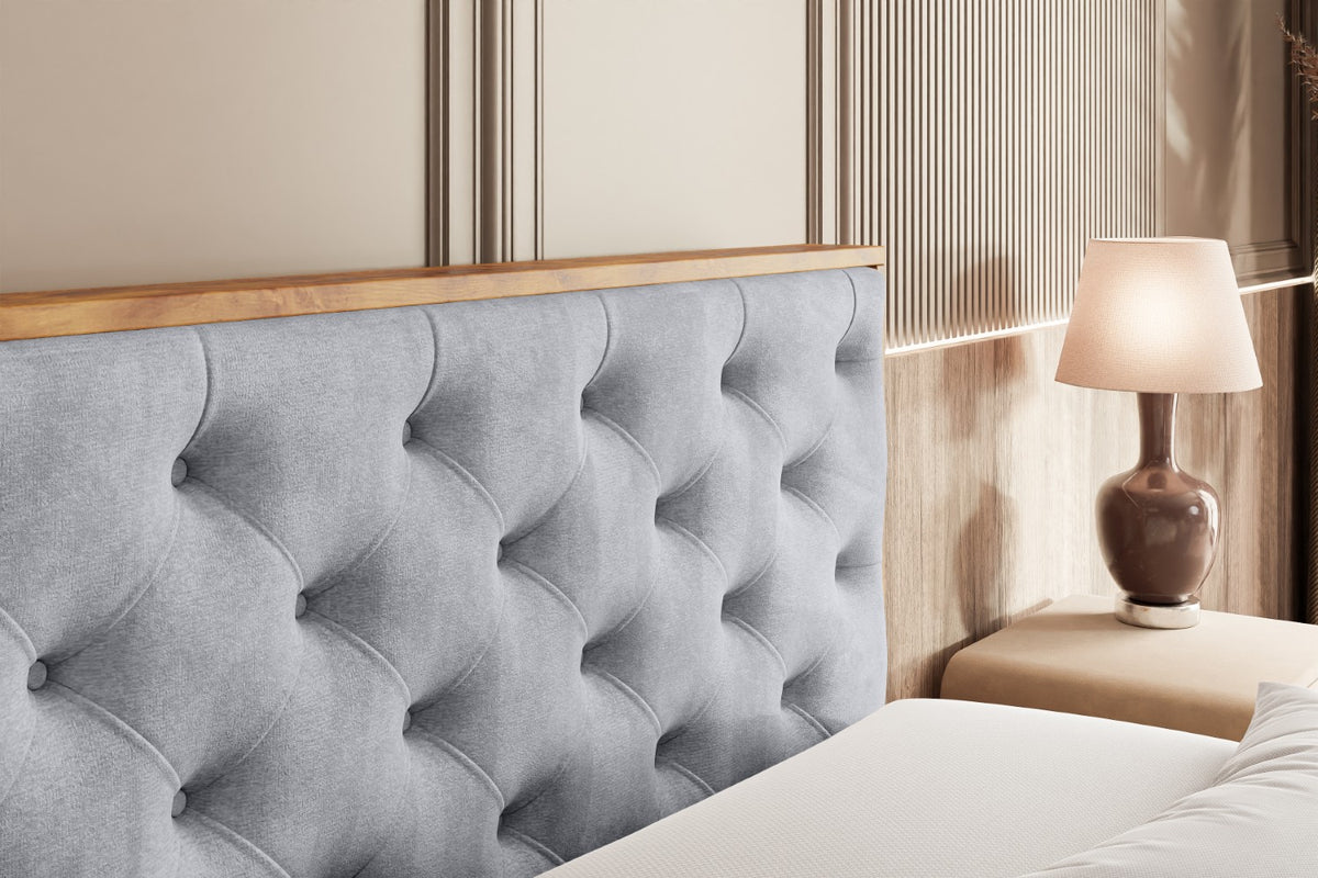 Łóżko boxspring LOLLI3-Z welur