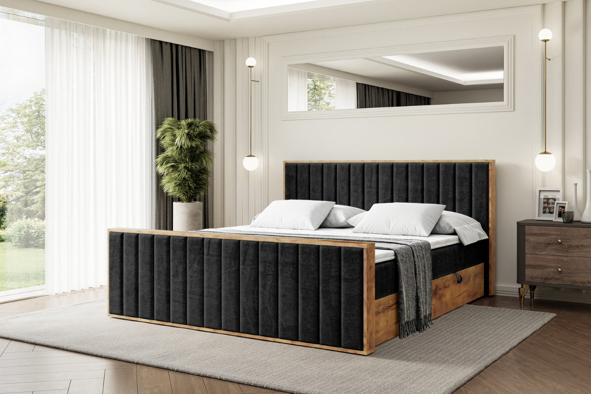 Łóżko boxspring LOLLI4-Z welur
