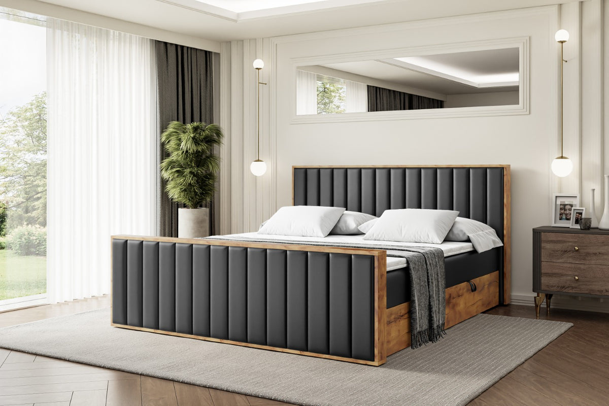 Łóżko boxspring LOLLI4-Z ekoskóra