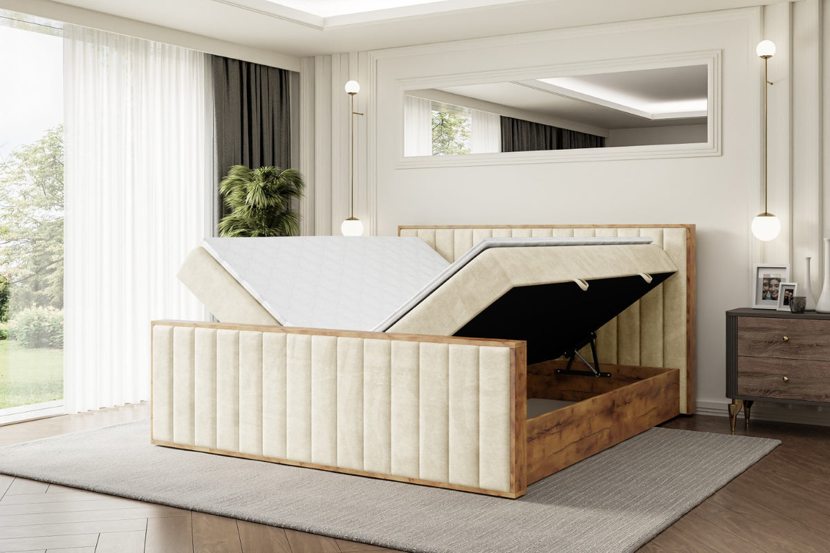Łóżko boxspring LOLLI4-Z welur