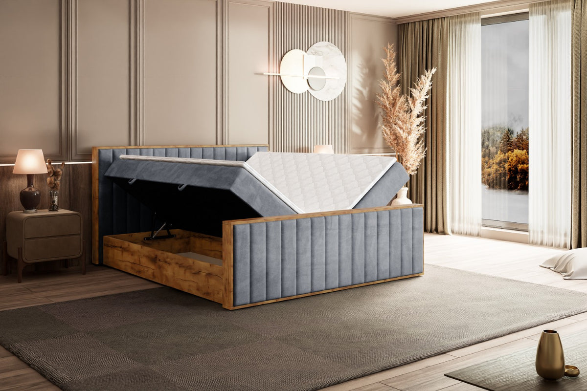 Łóżko boxspring LOLLI4-Z welur