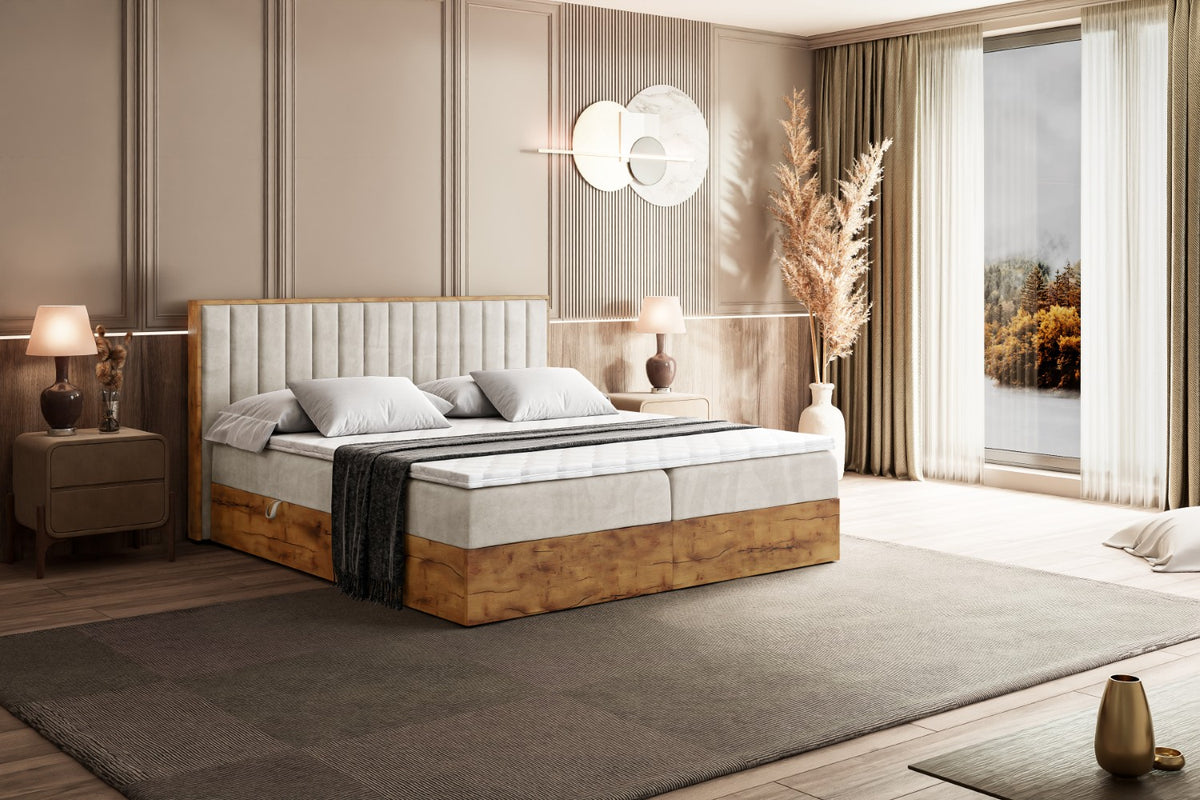 Łóżko boxspring LOLLI 4 welur