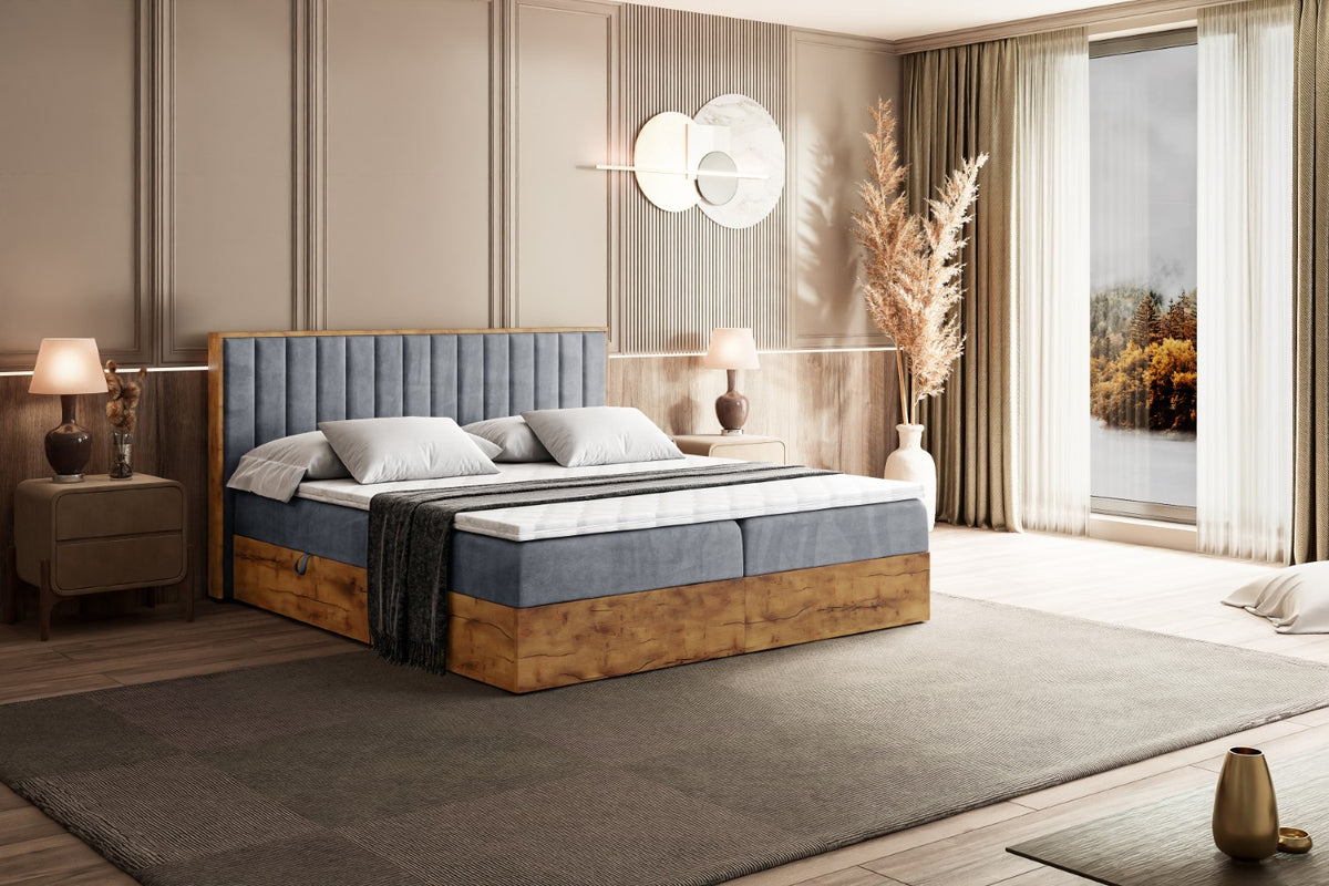 Łóżko boxspring LOLLI 4 welur