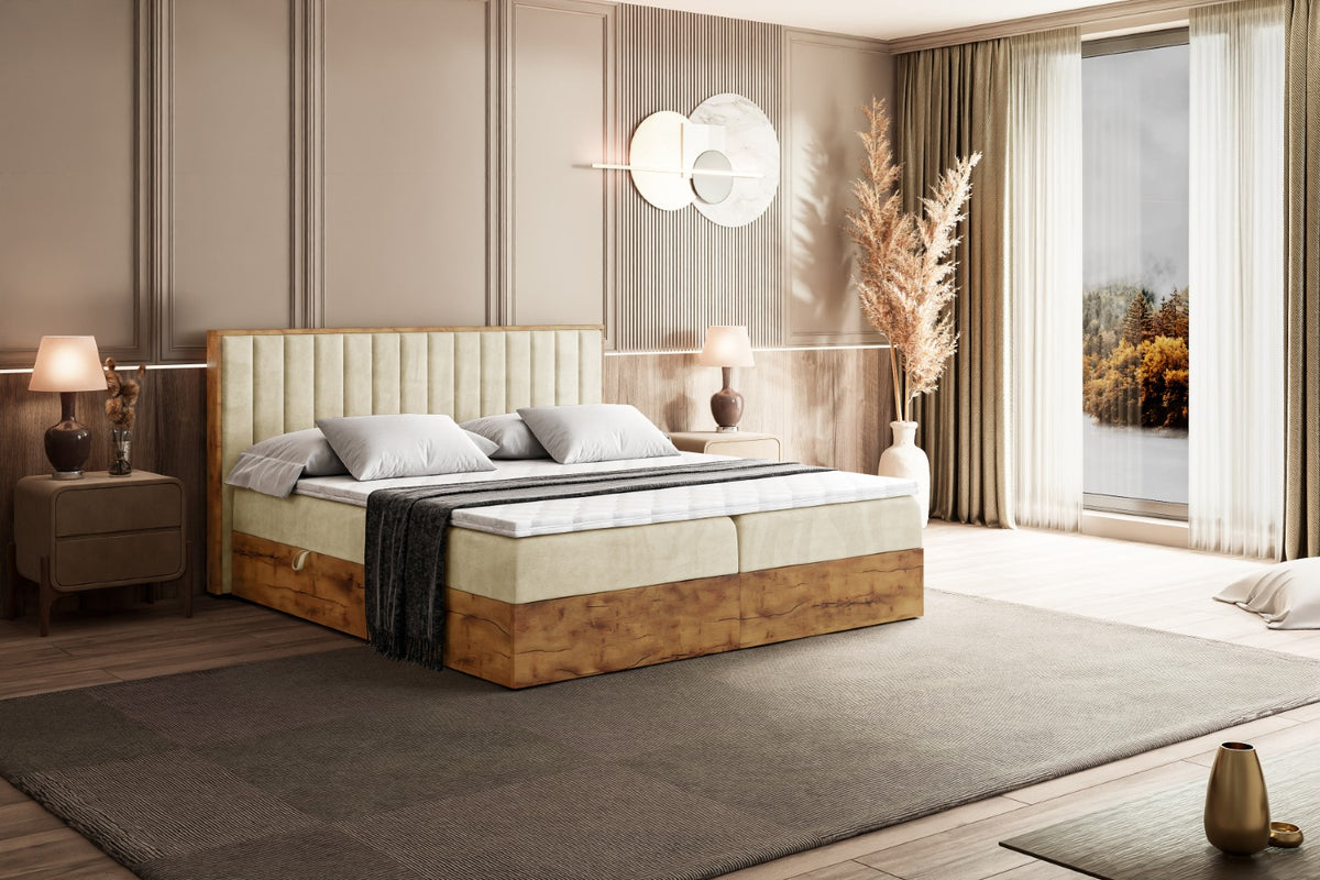 Łóżko boxspring LOLLI 4 welur