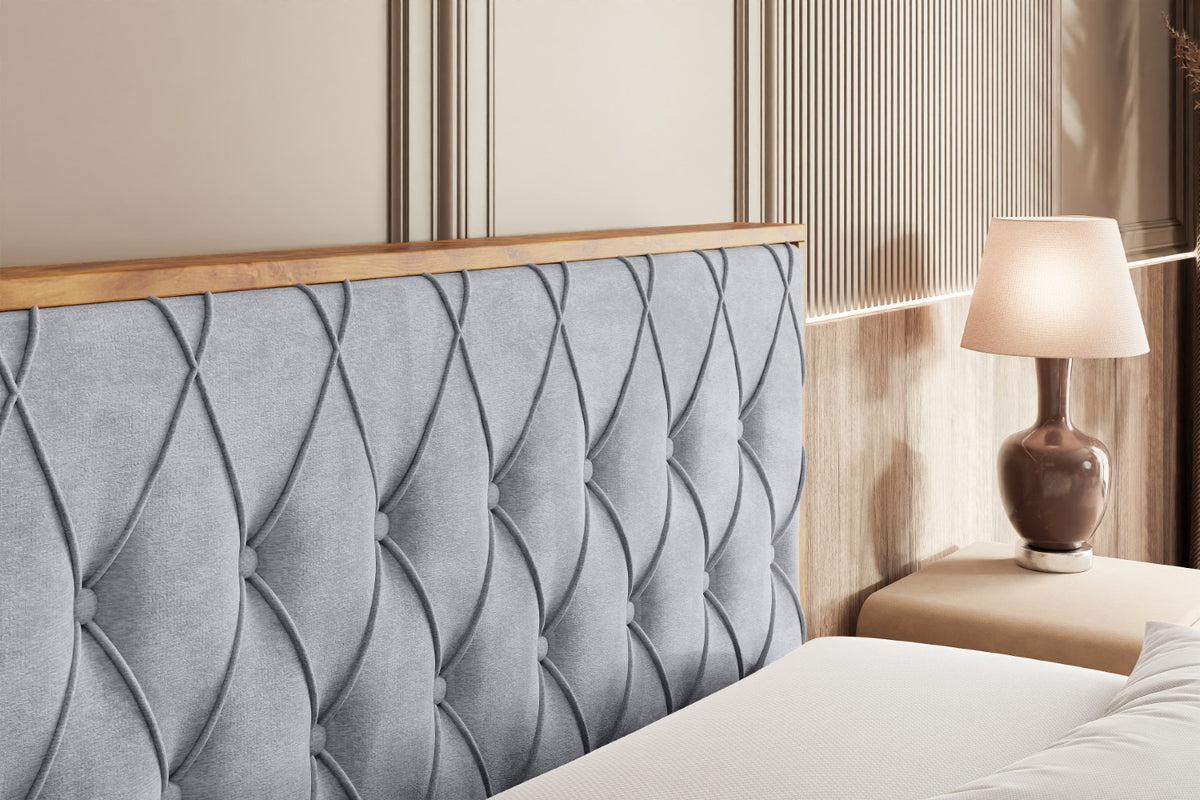 Łóżko boxspring LOLLI5-Z welur