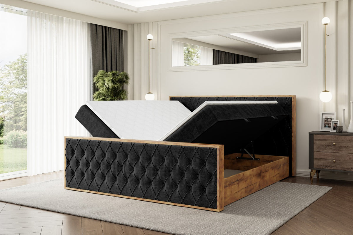 Łóżko boxspring LOLLI5-Z welur