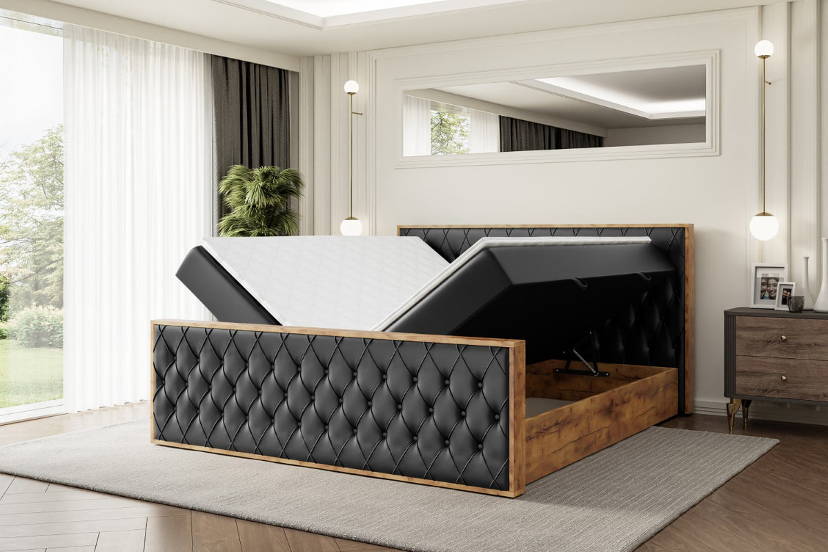 Łóżko boxspring LOLLI5-Z ekoskóra