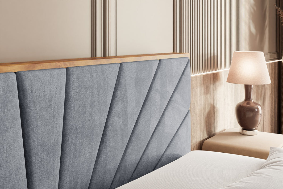 Łóżko boxspring LOLLI6-Z welur
