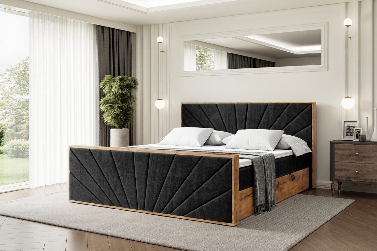 Łóżko boxspring LOLLI6-Z welur