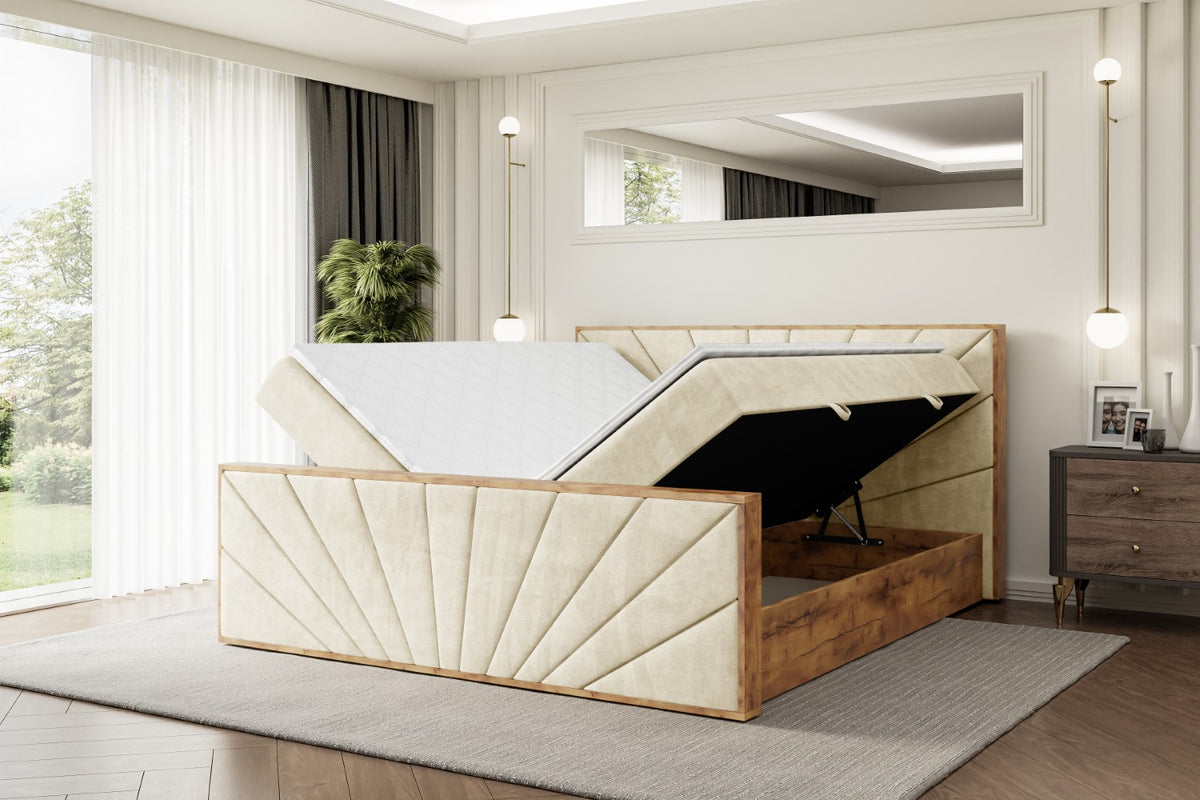 Łóżko boxspring LOLLI6-Z welur