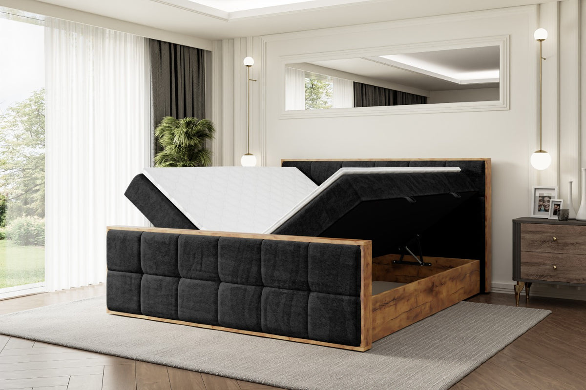Łóżko boxspring LOLLI7-Z welur