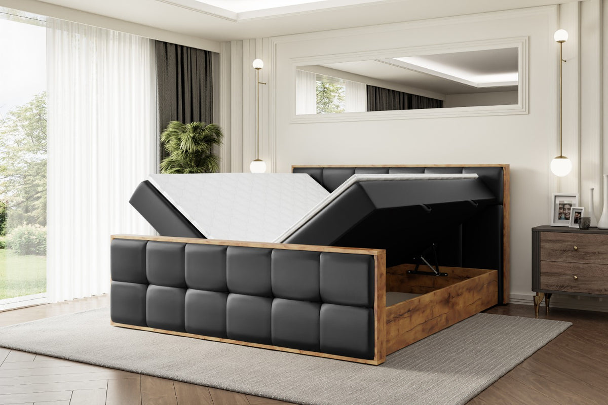Łóżko boxspring LOLLI7-Z ekoskóra