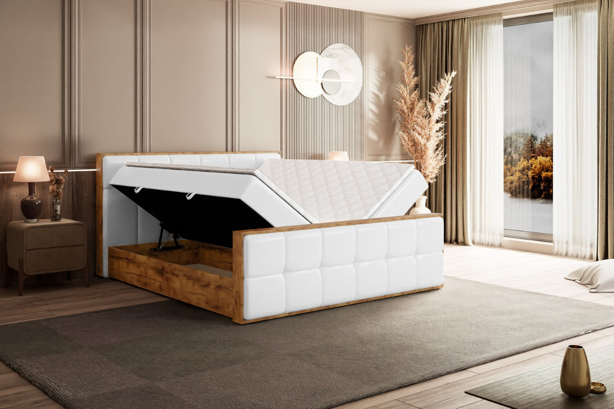 Łóżko boxspring LOLLI7-Z ekoskóra