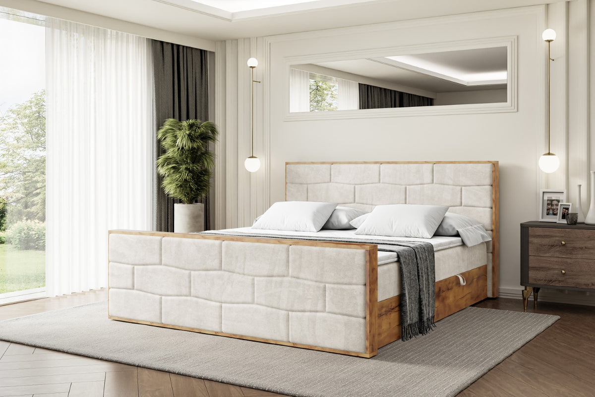 Łóżko boxspring LOLLI8-Z welur