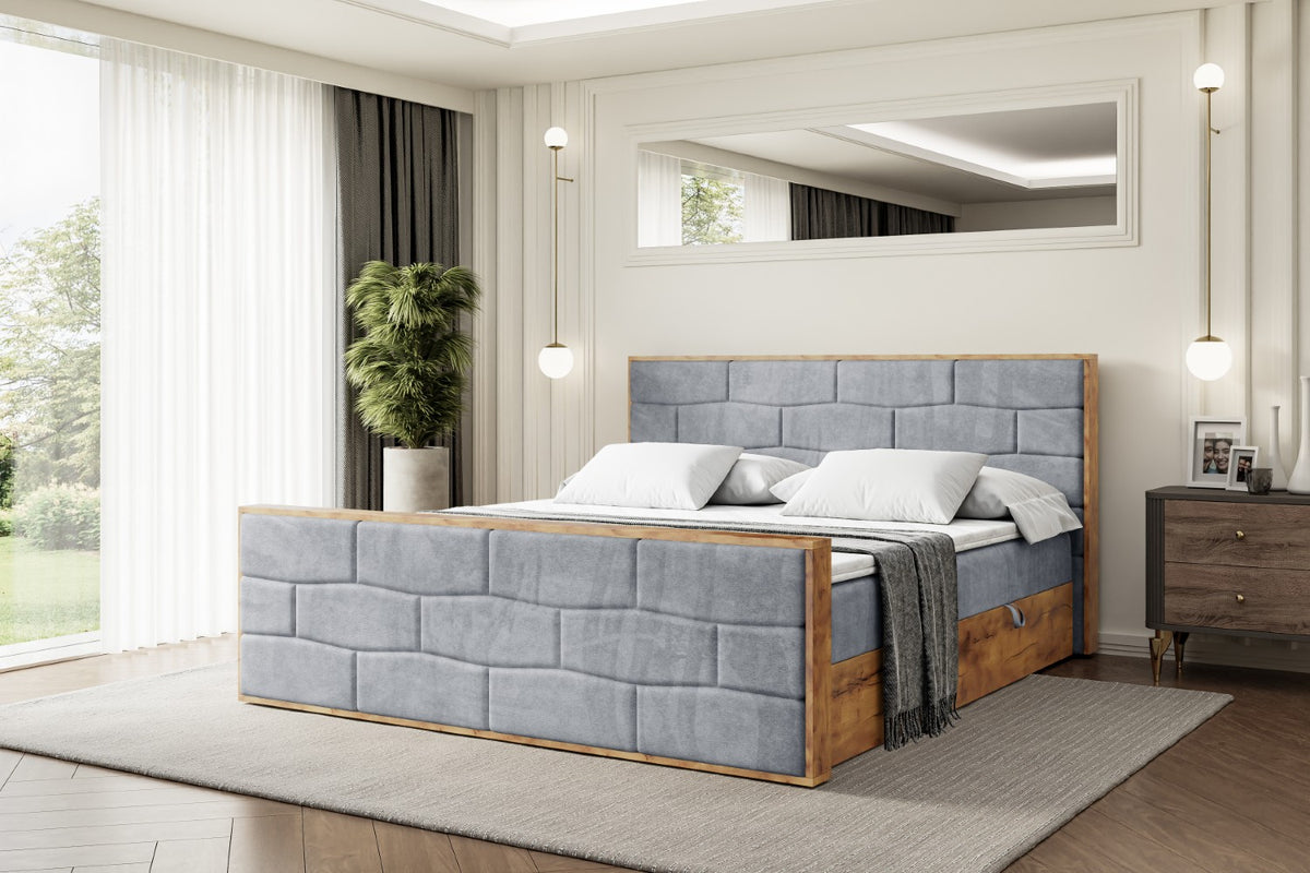 Łóżko boxspring LOLLI8-Z welur