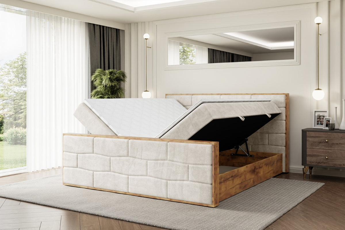 Łóżko boxspring LOLLI8-Z welur