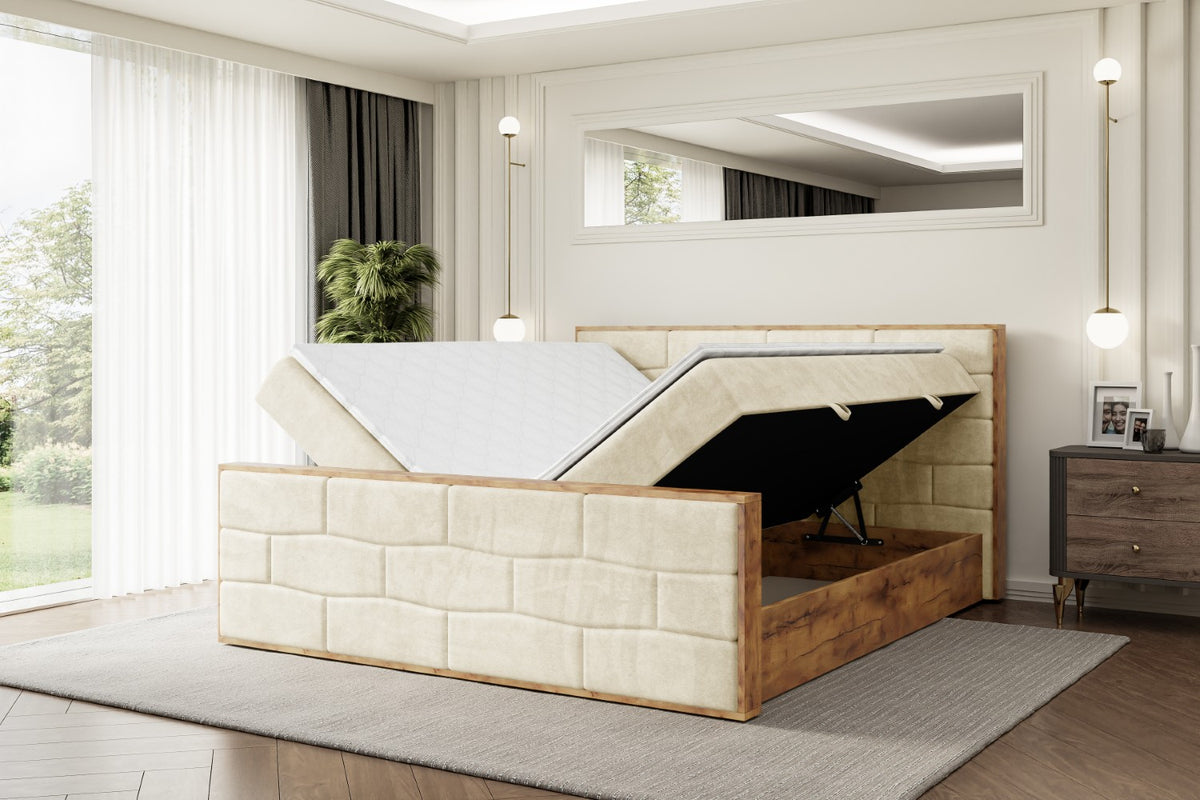 Łóżko boxspring LOLLI8-Z welur