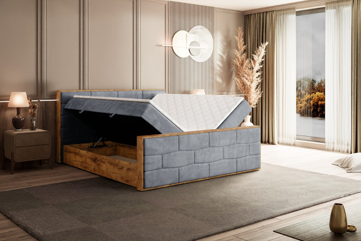 Łóżko boxspring LOLLI8-Z welur