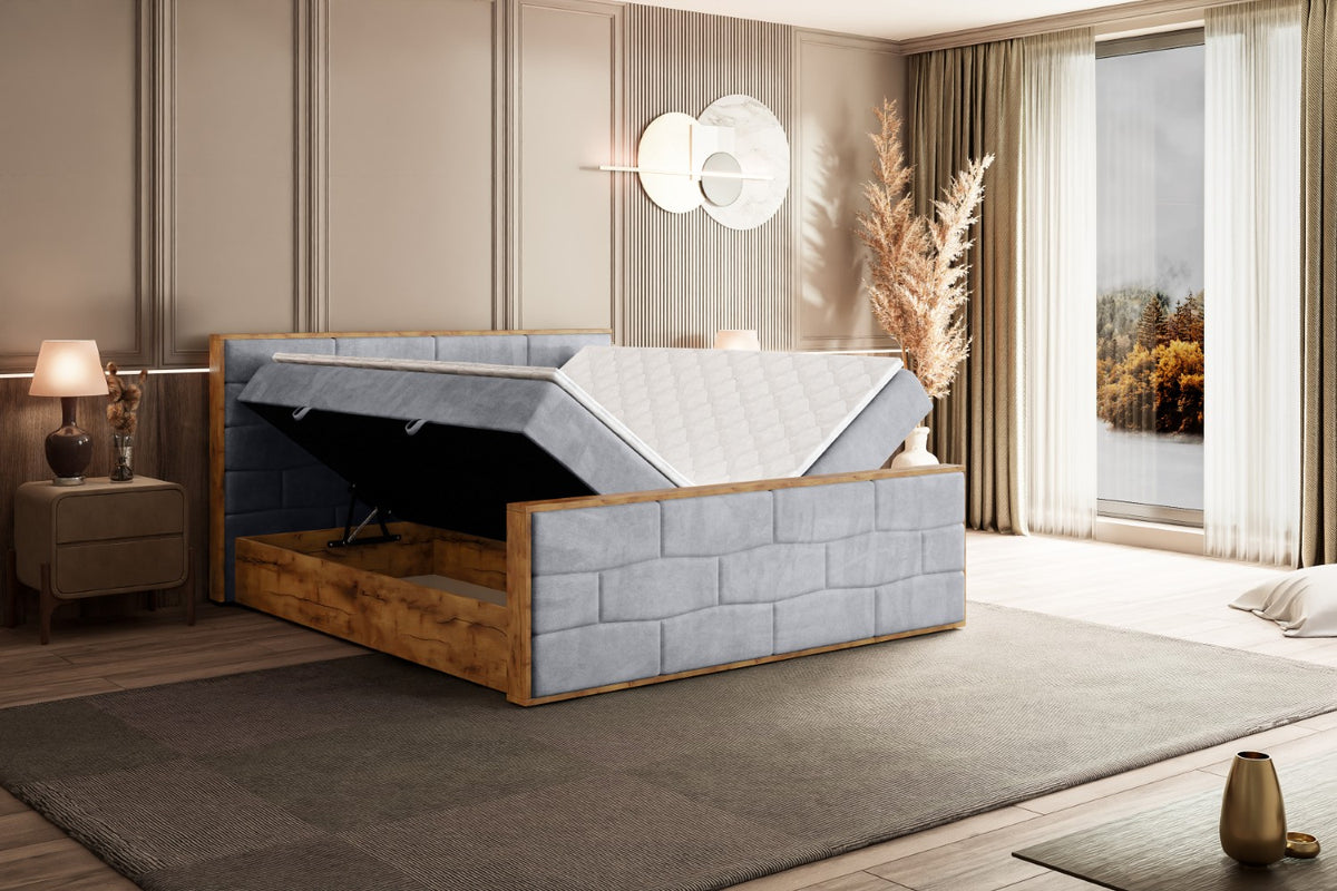 Łóżko boxspring LOLLI8-Z welur