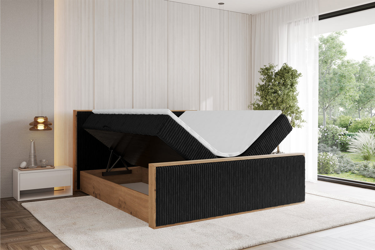 Łóżko boxspring LOLLI9-Z sztruks