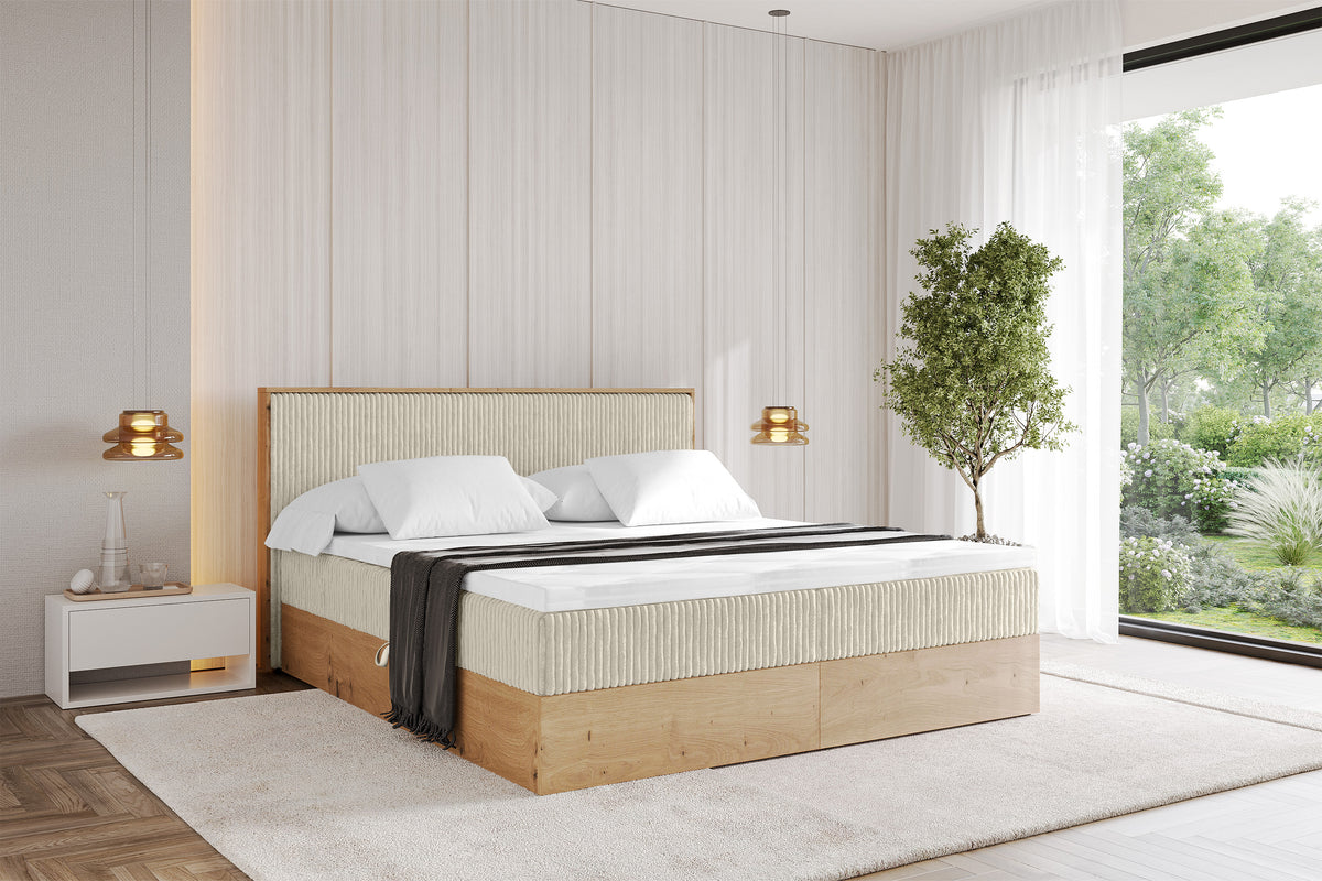 Łóżko boxspring LOLLI 9 sztruks