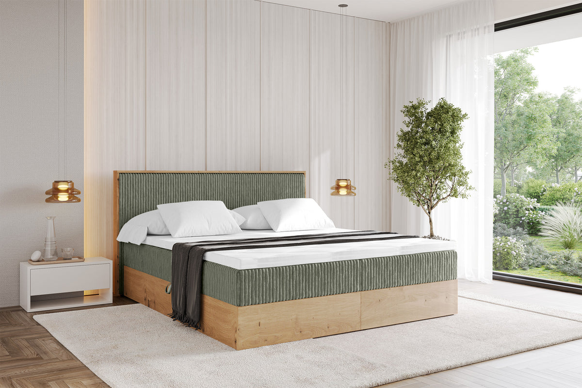 Łóżko boxspring LOLLI 9 sztruks