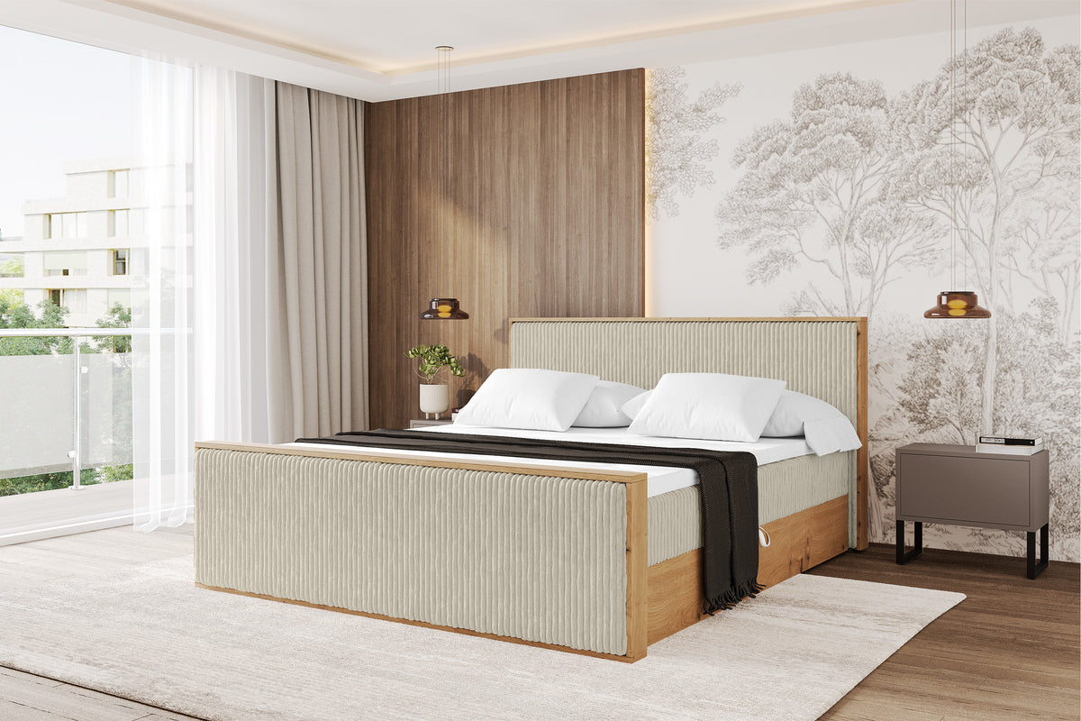 Łóżko boxspring LOLLI9-Z sztruks