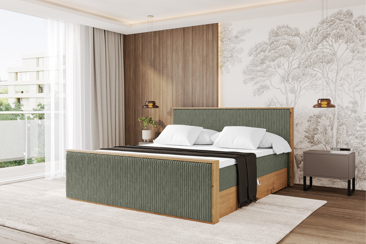 Łóżko boxspring LOLLI9-Z sztruks