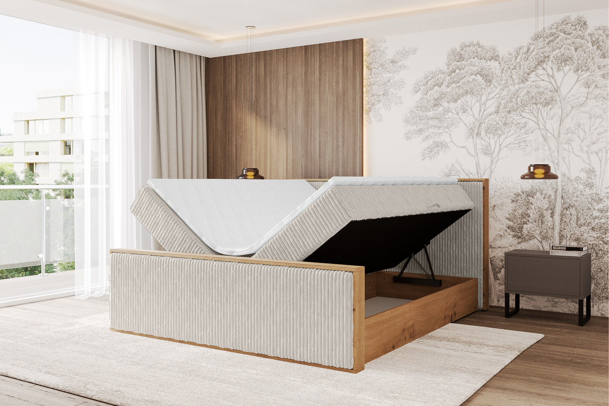 Łóżko boxspring LOLLI9-Z sztruks
