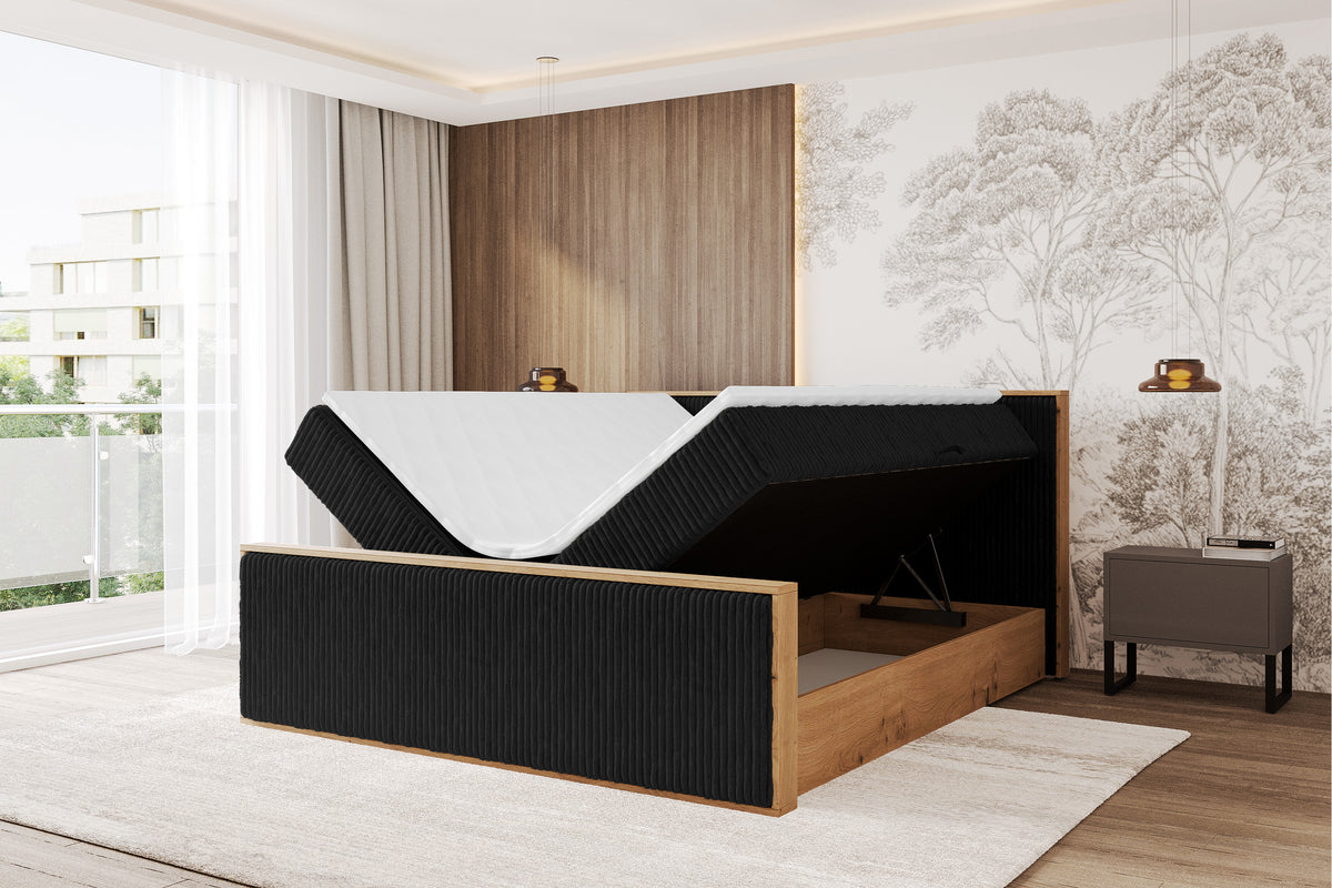 Łóżko boxspring LOLLI9-Z sztruks