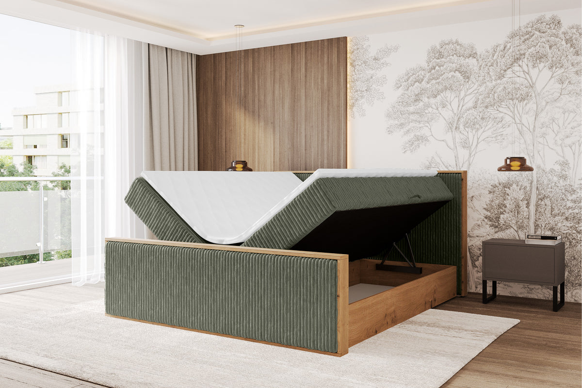 Łóżko boxspring LOLLI9-Z sztruks