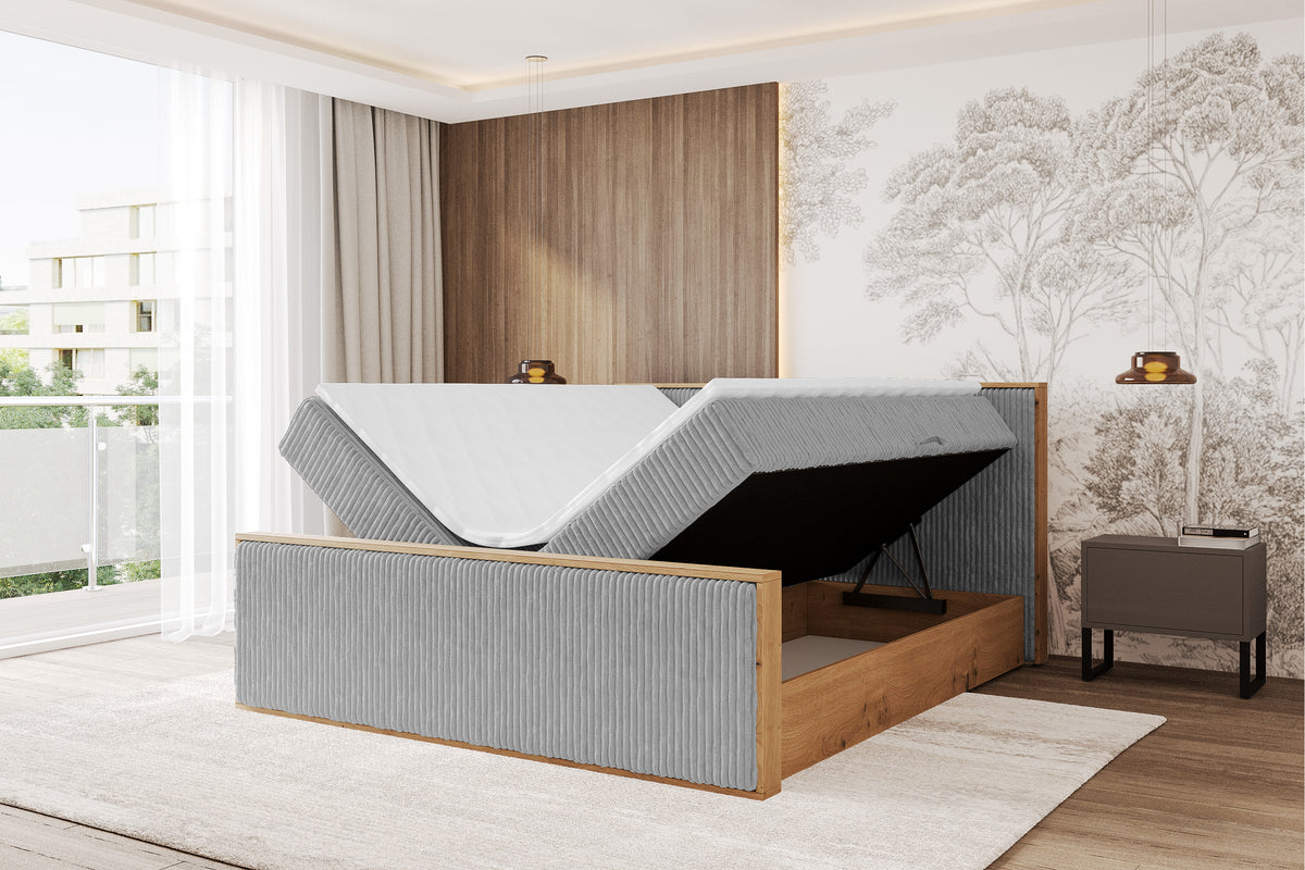 Łóżko boxspring LOLLI9-Z sztruks