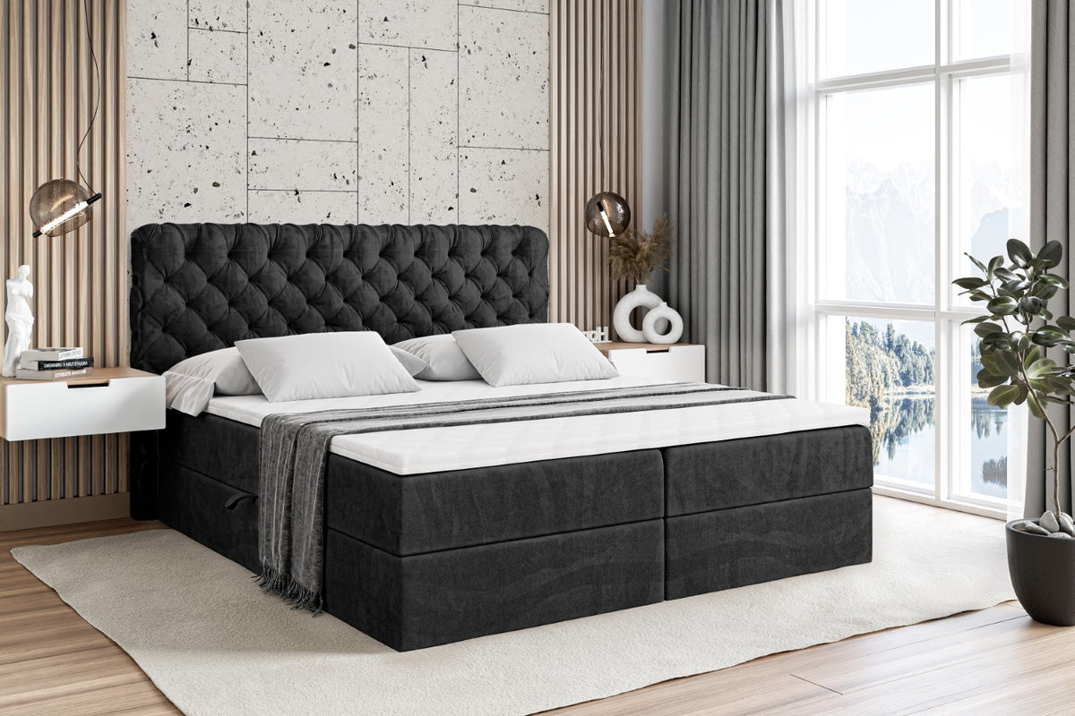 Łóżko boxspring BOXI8 welur