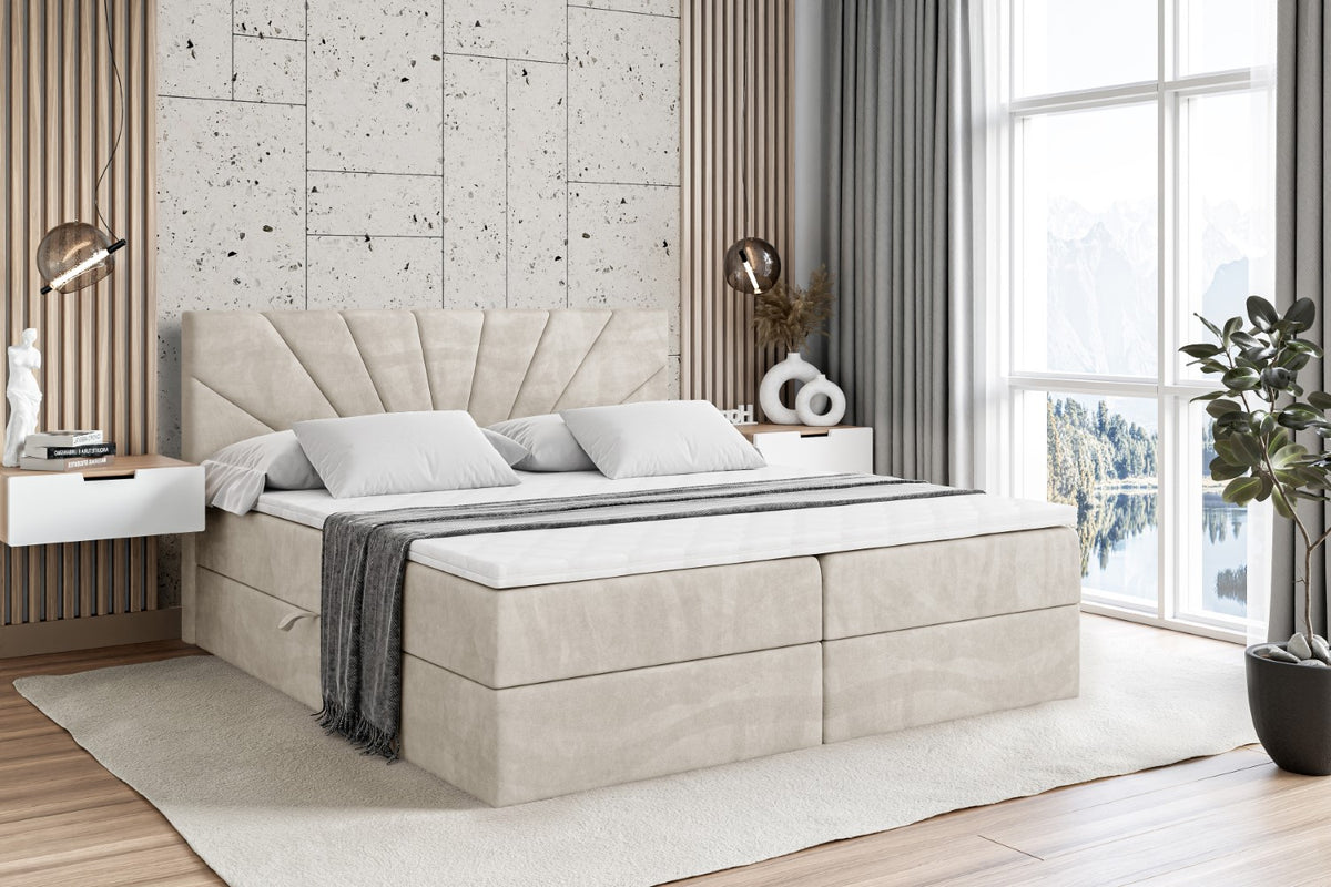 Łóżko boxspring MILTIO welur