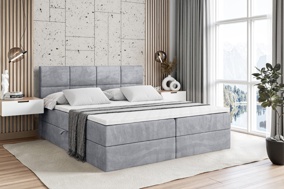 Łóżko boxspring ARDENI welur
