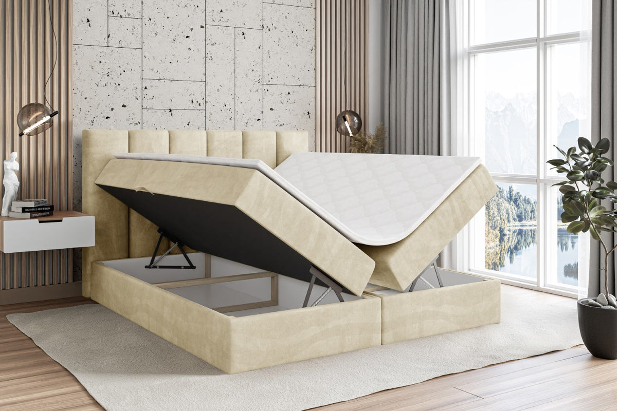 Łóżko boxspring BOXI1 welur