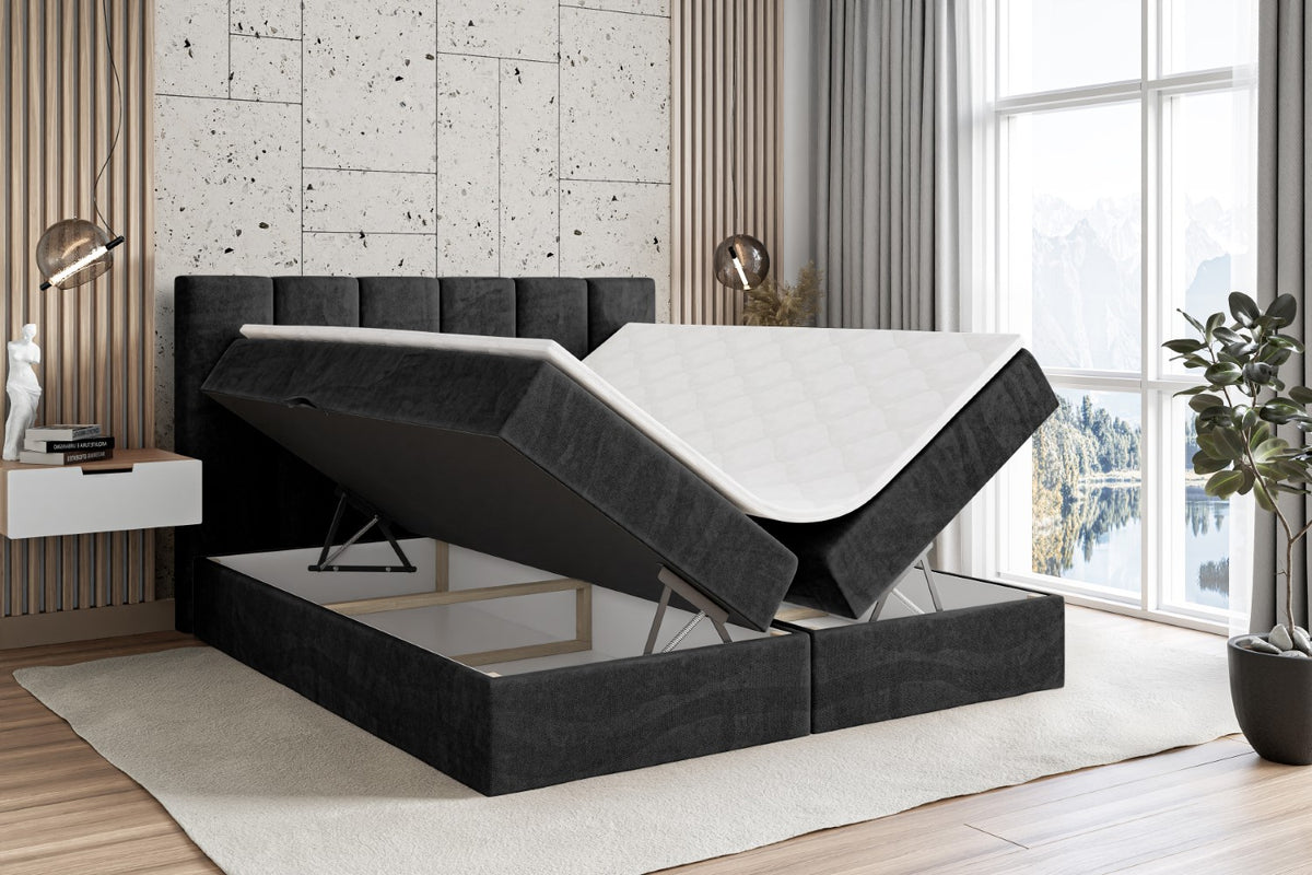Łóżko boxspring BOXI1 welur